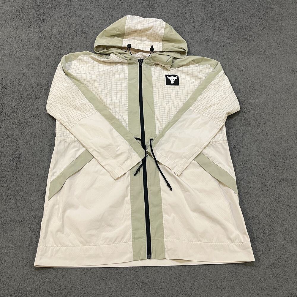 Under Armour Project Rock Sage Green Full Zip Hooded Jacket Women's Size Small